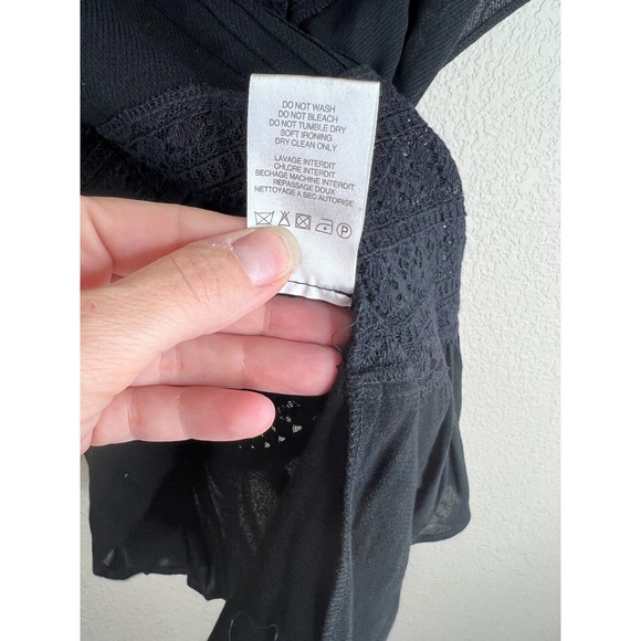 IRO Tamya Womens Flutter Sleeve Pleated Blouse Size 34 Black Keyhole‎ Back - Picture 9 of 12